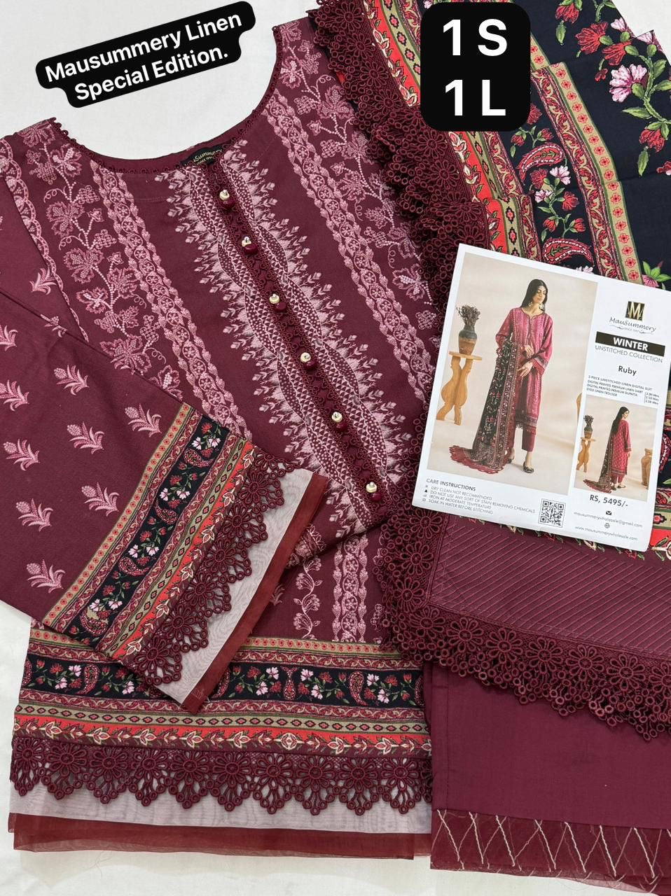 Mausummery Linen Stitched