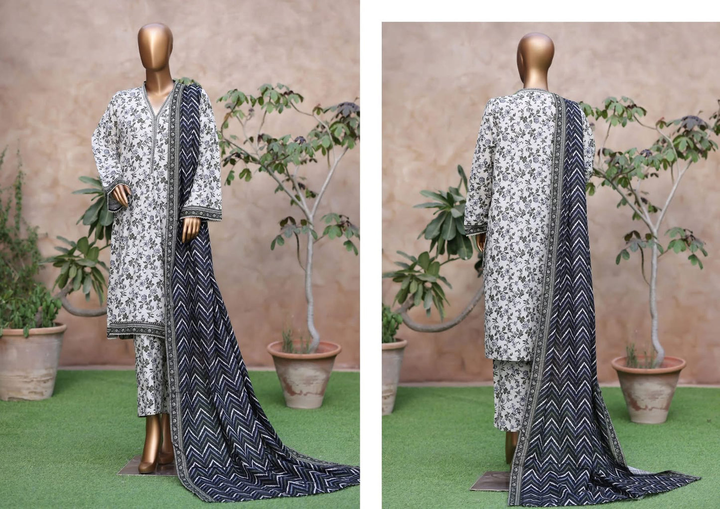 BIN SAEED PRINTED KHADDAR 3PC
