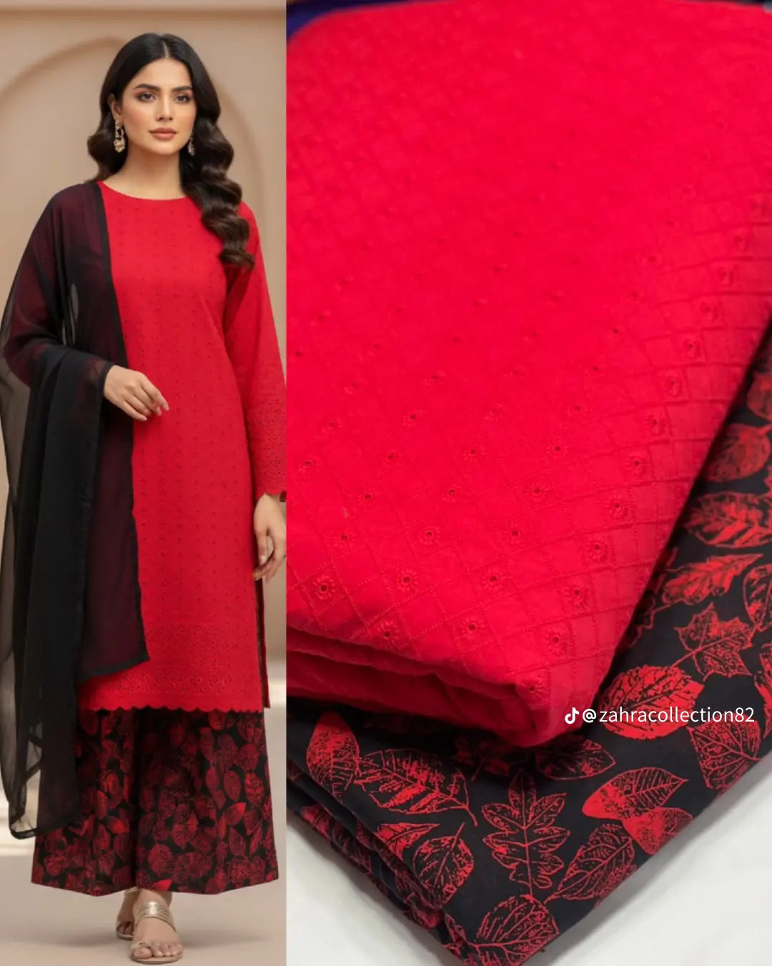 SoftStitch.pk – Emerald Grace 3-Piece Lawn Suit