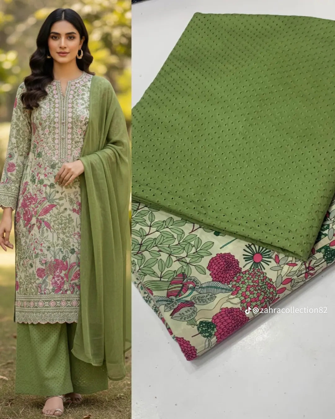 SoftStitch.pk – Emerald Grace 3-Piece Lawn Suit
