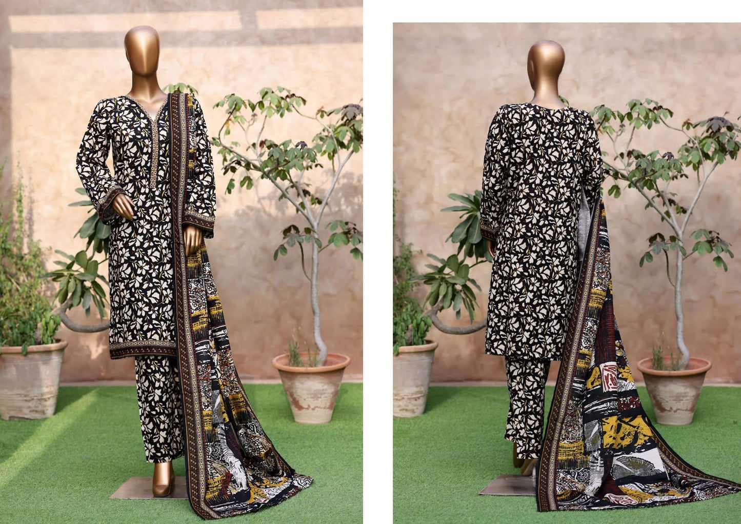 BIN SAEED PRINTED KHADDAR 3PC