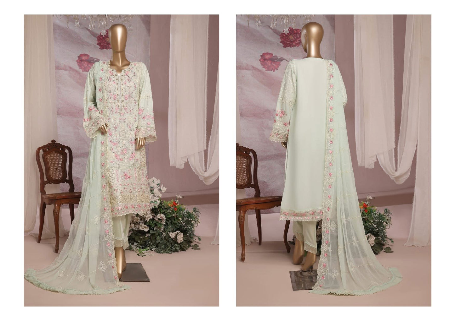 EXCLUSIVE | BIN SAEED LUXURY EMBROIDERED CHIFFON 3PC STITCHED COLLECTION