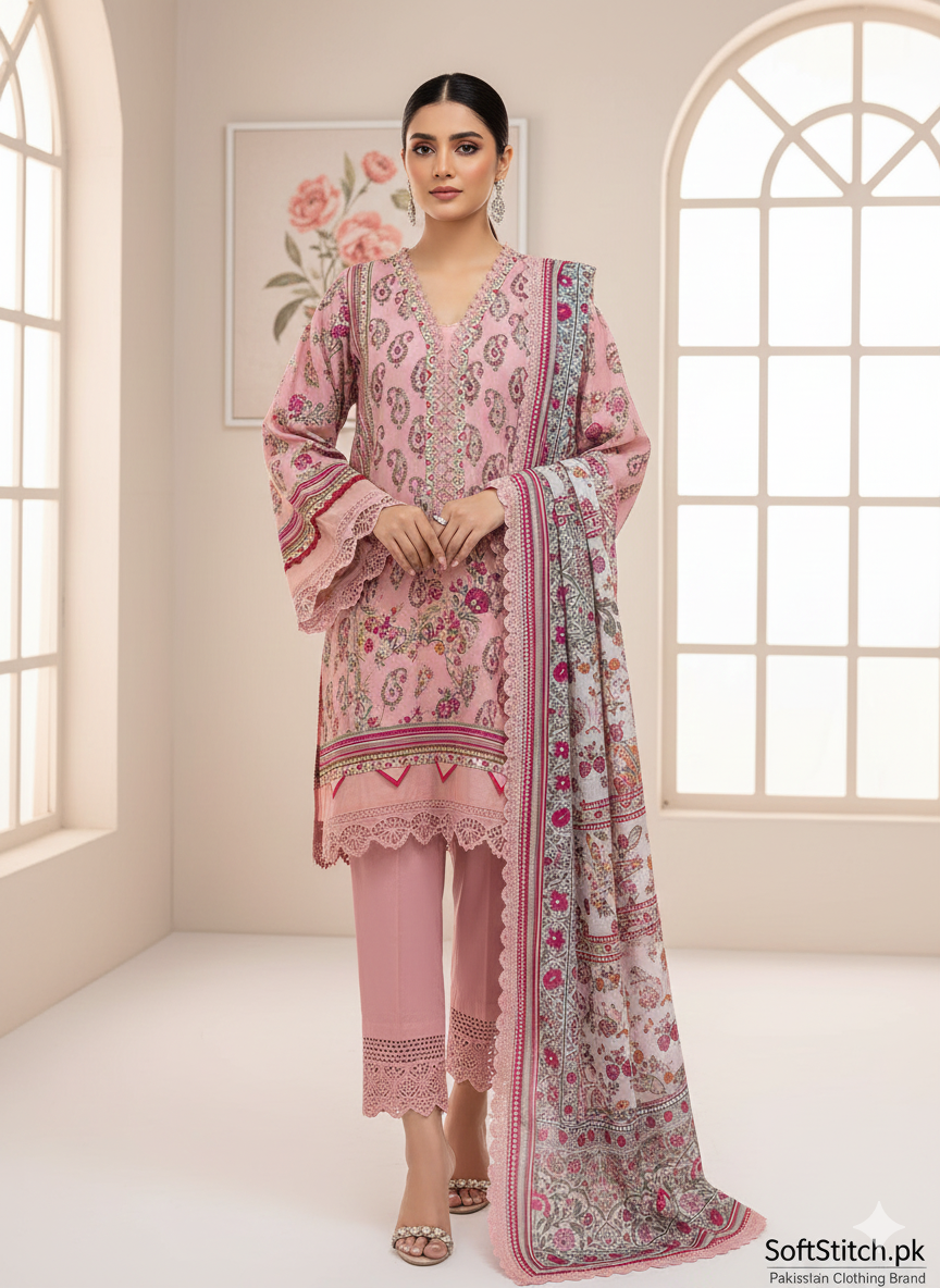 3-Pc Stitched Ready to Wear