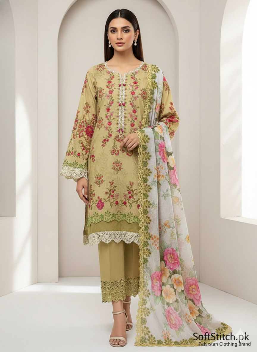 3-Pc Stitched Ready to Wear