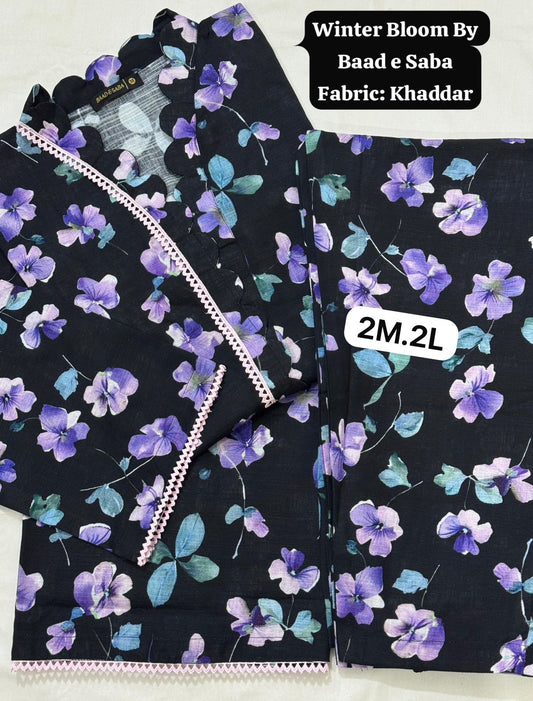 Baad e Saba Winter Bloom Khaddar 2-
Pc Stitched