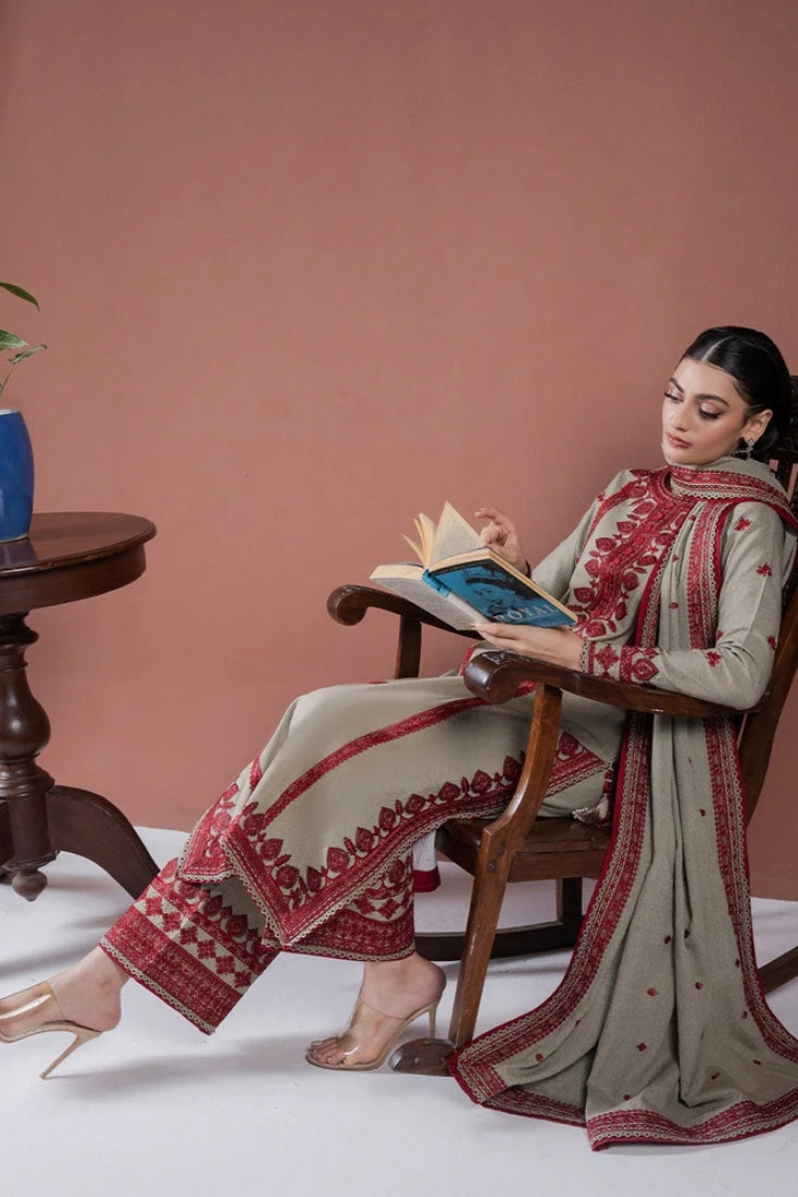 ASIM JOFA-3PC LAWN EMBROIDERED SHIRT WITH LAWN EMBROIDERED DUPATTA AND LAWN TROUSER