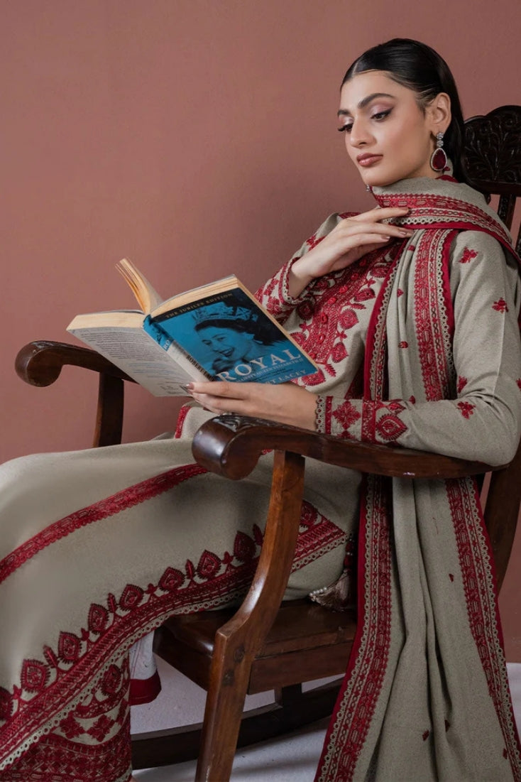 ASIM JOFA-3PC LAWN EMBROIDERED SHIRT WITH LAWN EMBROIDERED DUPATTA AND LAWN TROUSER