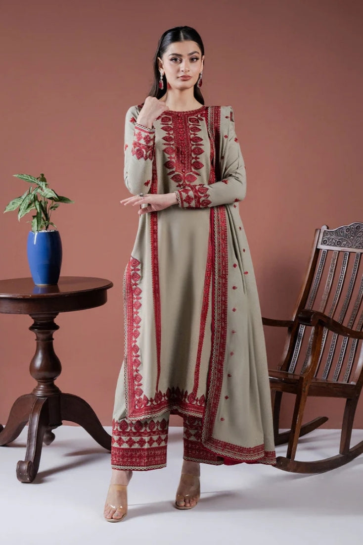 ASIM JOFA-3PC LAWN EMBROIDERED SHIRT WITH LAWN EMBROIDERED DUPATTA AND LAWN TROUSER