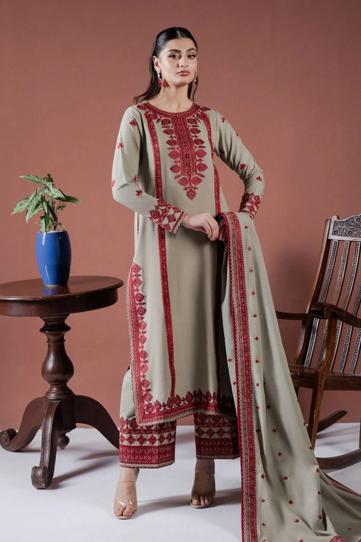 ASIM JOFA-3PC LAWN EMBROIDERED SHIRT WITH LAWN EMBROIDERED DUPATTA AND LAWN TROUSER