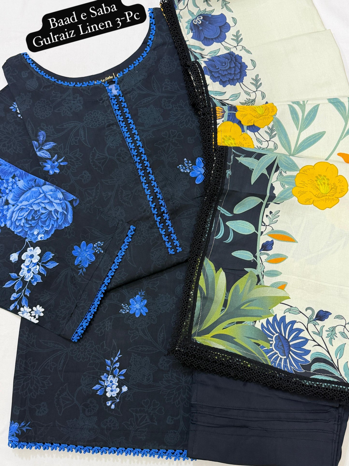 Gulraiz Linen 3-Pc Stitched By Baad e
Saba