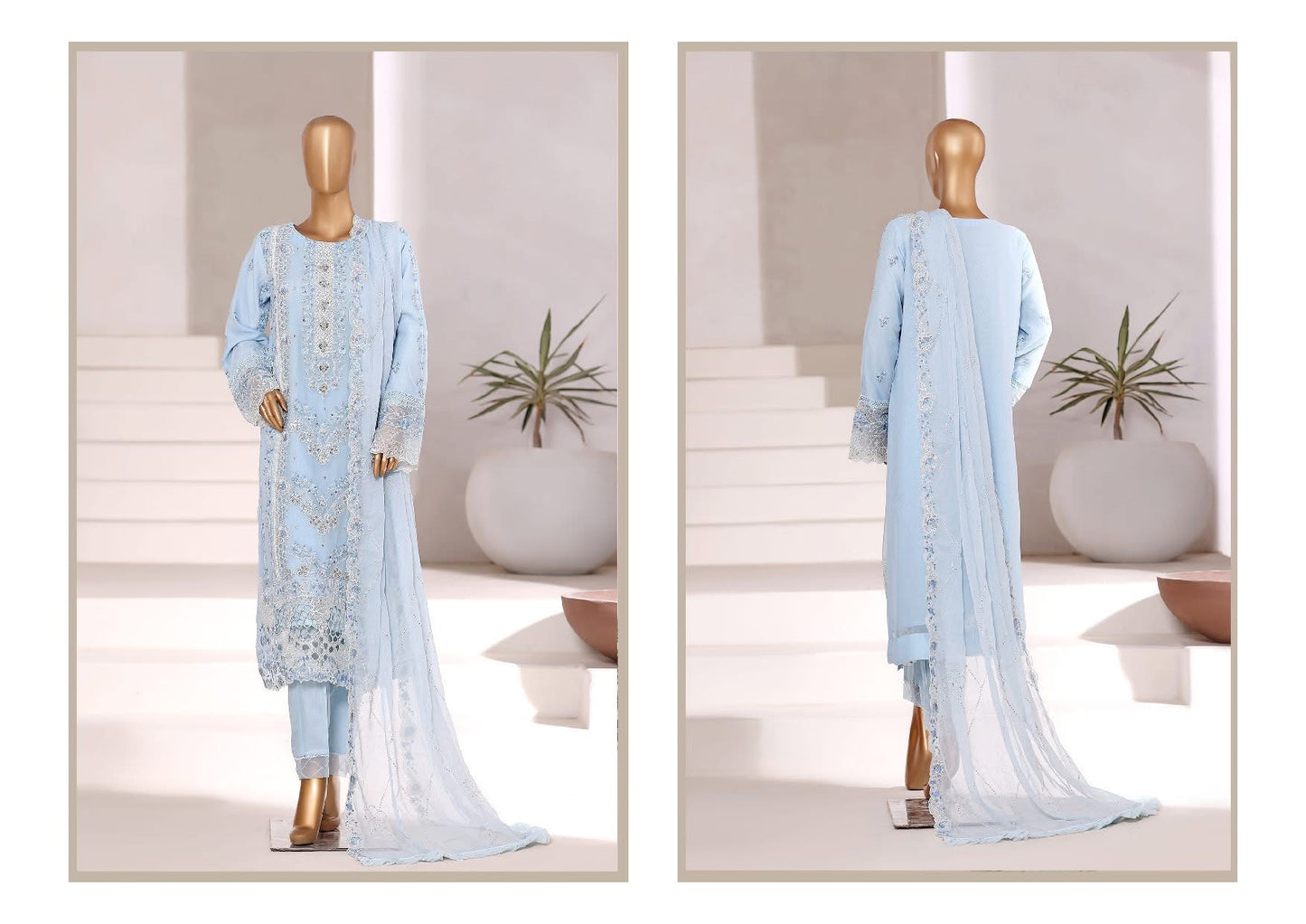EXCLUSIVE | BIN SAEED LUXURY EMBROIDERED CHIFFON 3PC STITCHED COLLECTION