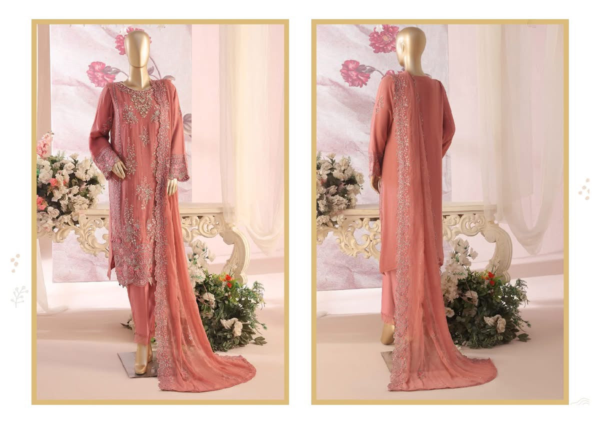 EXCLUSIVE | BIN SAEED LUXURY EMBROIDERED CHIFFON 3PC STITCHED COLLECTION