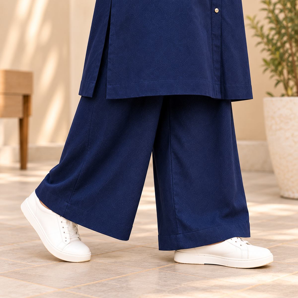 Classic Navy – Navy Blue 2-Piece Co-Ord Set for Women