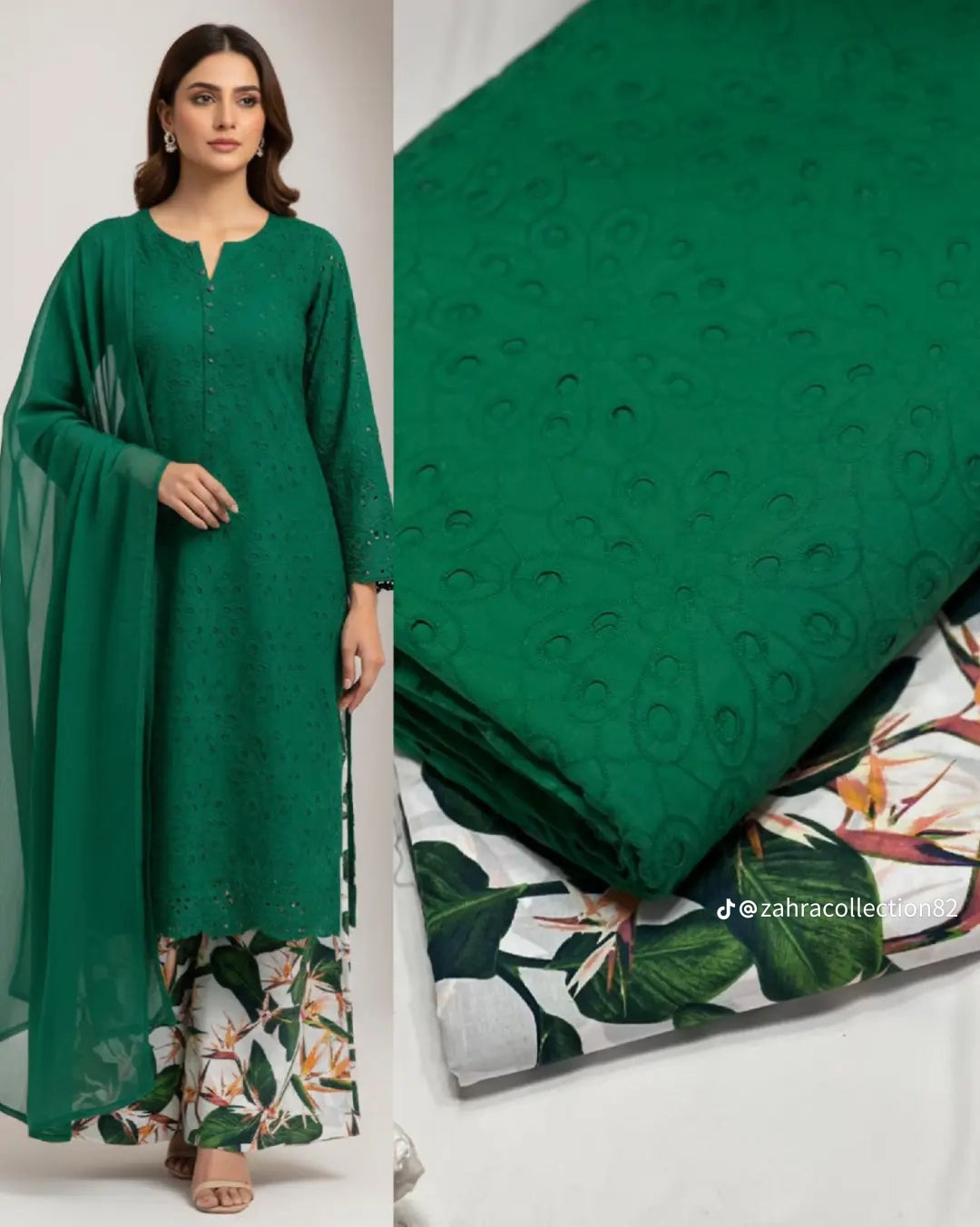 SoftStitch.pk – Emerald Grace 3-Piece Lawn Suit