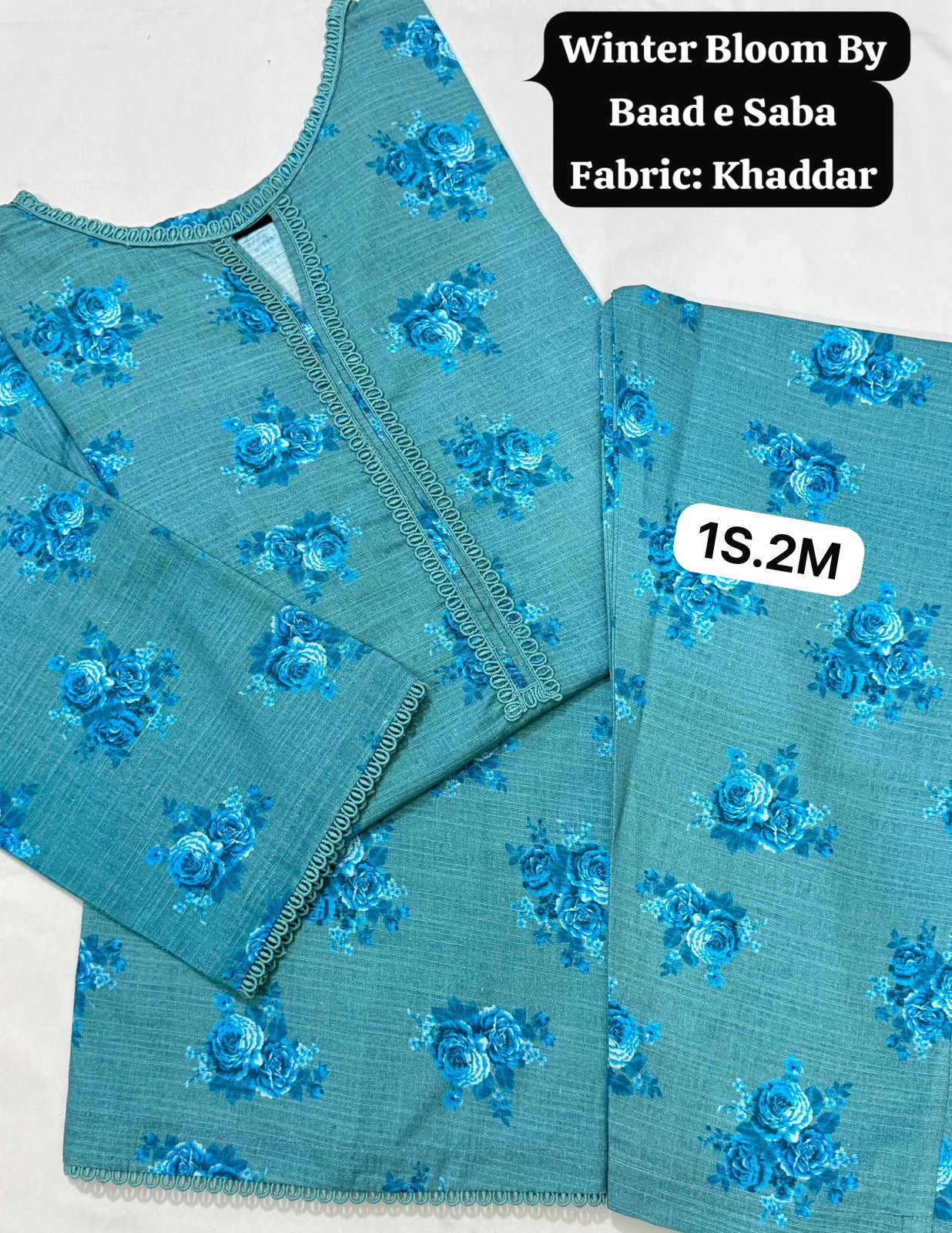 Baad e Saba Winter Bloom Khaddar 2-
Pc Stitched