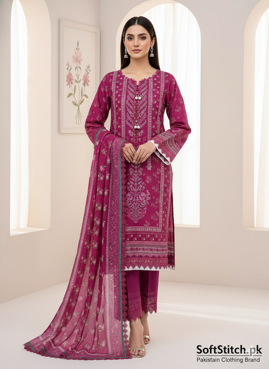3-Pc Stitched Ready to Wear