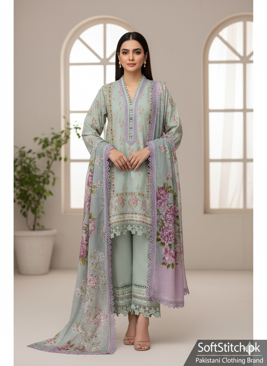 3-Pc Stitched Ready to Wear