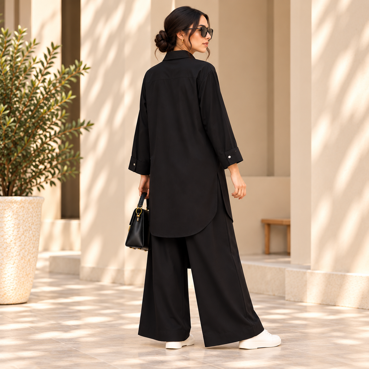 Jet Black – Black 2-Piece Co-Ord Set for Women