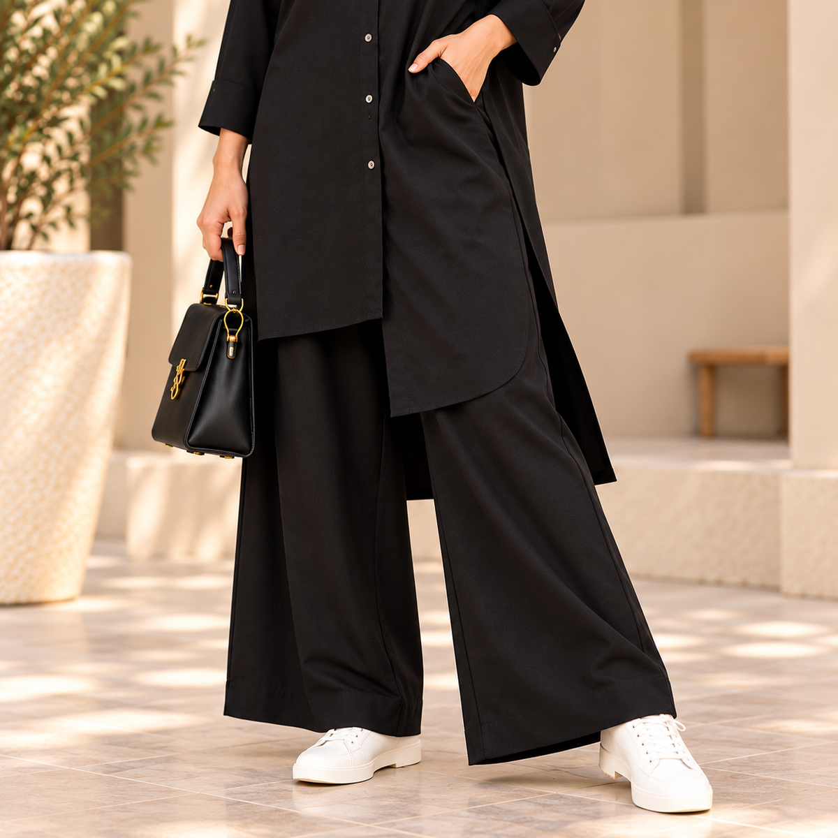 Jet Black – Black 2-Piece Co-Ord Set for Women