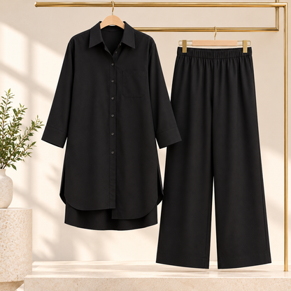 Jet Black – Black 2-Piece Co-Ord Set for Women