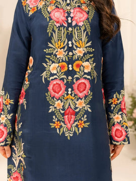 MIRANA-3PC LAWN EMBROIDERED SHIRT WITH CHIFFON TYE & DYE DUPATTA & TROUSER
