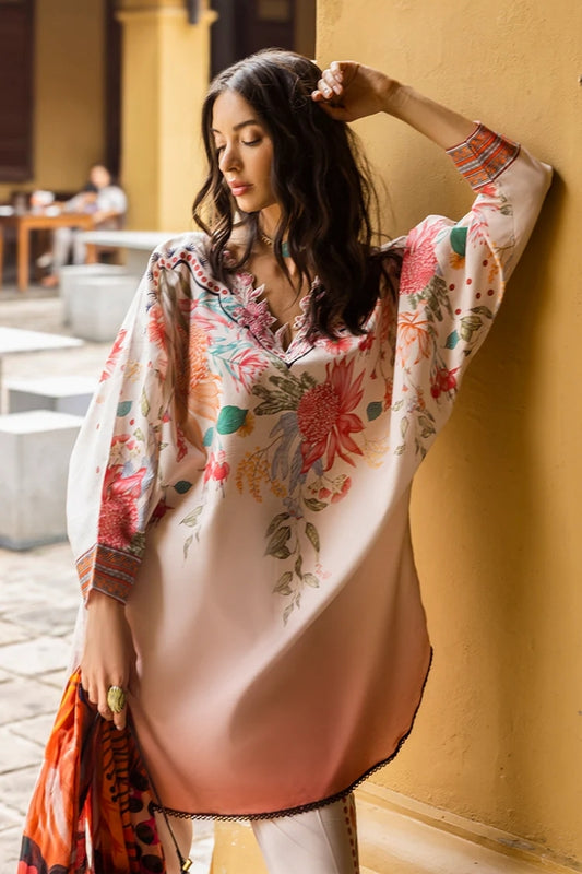 MUSHQ-3PC LAWN PRINTED SHIRT WITH CHIFFON PRINT DUPATTA AND PRINT TROUSER