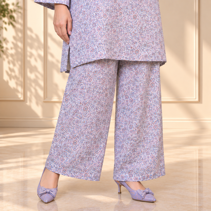 Pastel Bloom Khaddar 2-Piece Co-Ord Set for Women | SoftStitch