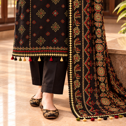 Rangrez Jacquard 3-Piece Unstitched Suit (6 Colors)