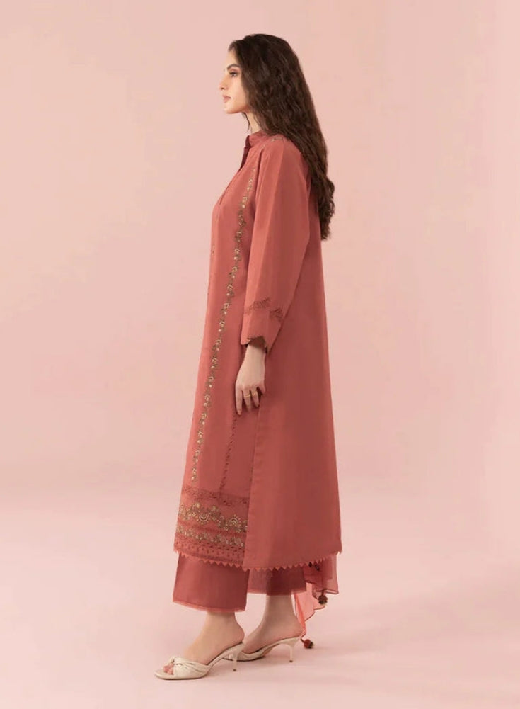 SAPPHIRE -3PC LAWN EMBROIDERED SHIRT WITH BAMBER CHIFFON EMBROIDERED DUPATTA