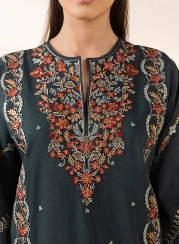 SAPPHIRE-3PC LAWN EMBROIDERED SHIRT WITH MONARK PRINT DUAPATTA AND TROUSER