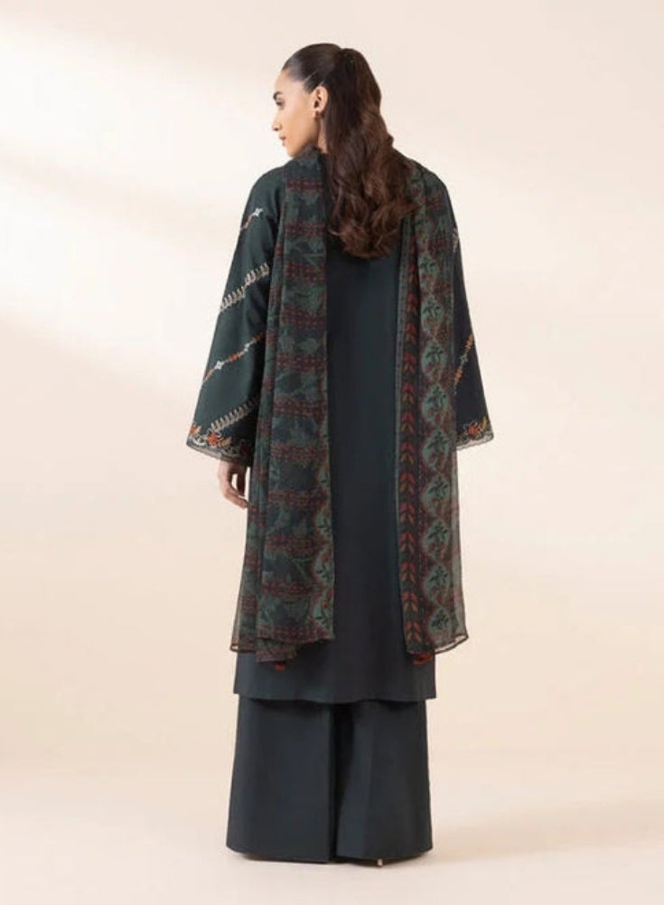 SAPPHIRE-3PC LAWN EMBROIDERED SHIRT WITH MONARK PRINT DUAPATTA AND TROUSER